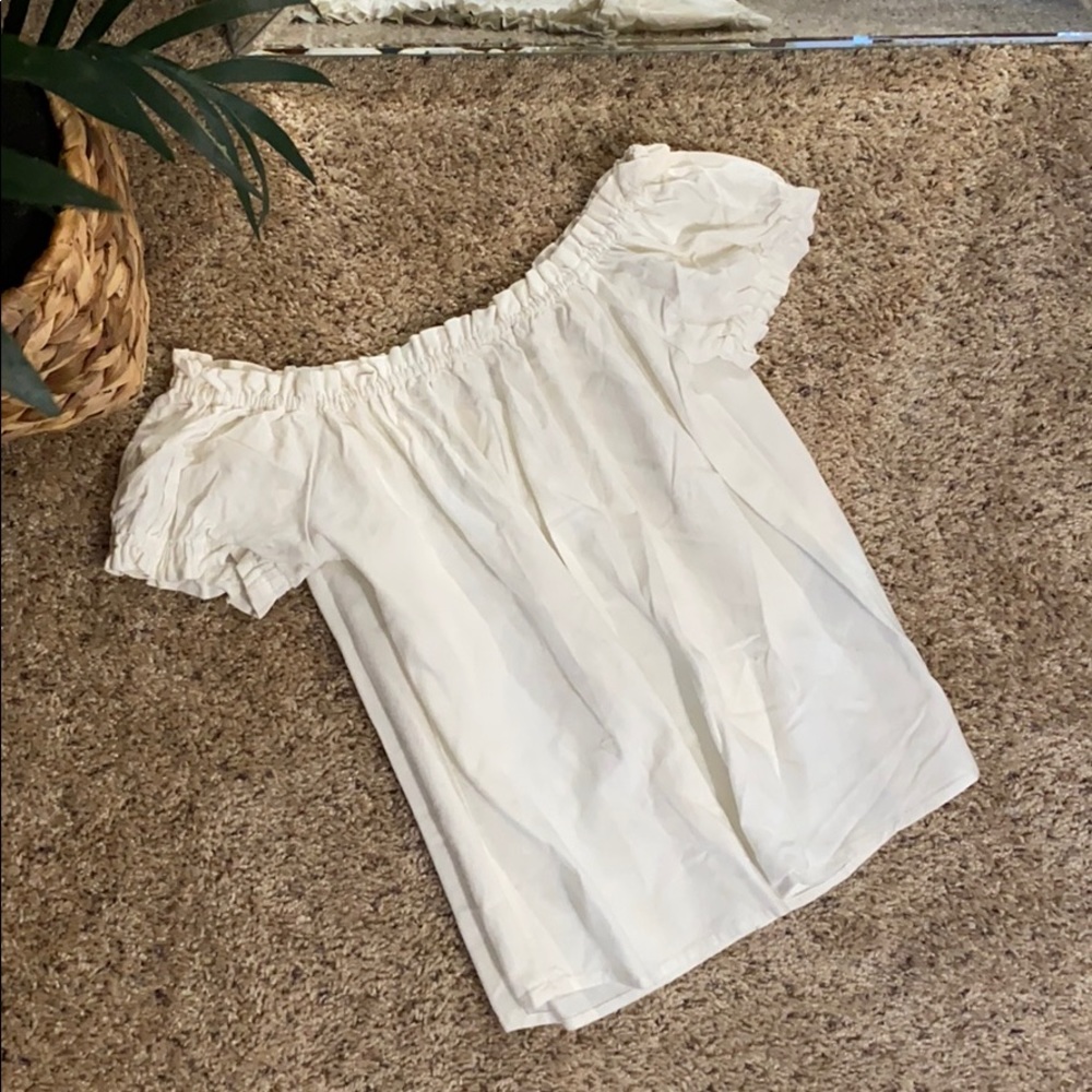 White off the shoulder top